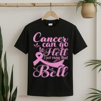 This Girl Got To Ring The Bell Chemo Grad Breast Cancer T-Shirt thumb 2