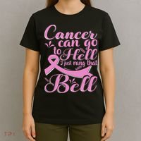 This Girl Got To Ring The Bell Chemo Grad Breast Cancer T-Shirt thumb 4