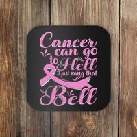 This Girl Got To Ring The Bell Chemo Grad Breast Cancer Coaster thumb 0