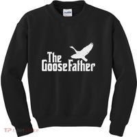 The Goosefather Goose Father Canada Geese Bird Watcher Kids Sweatshirt thumb 0