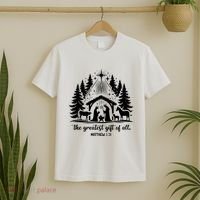 The Greatest Gift Of All Matthew 1:21 Christmas T-Shirt thumb 2