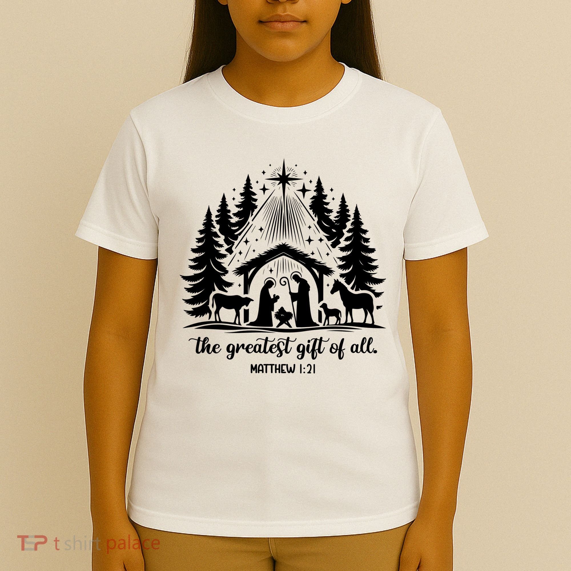 The Greatest Gift Of All Matthew 1:21 Christmas T-Shirt