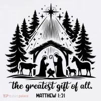 The Greatest Gift Of All Matthew 1:21 Christmas Women's Tank Top thumb 5