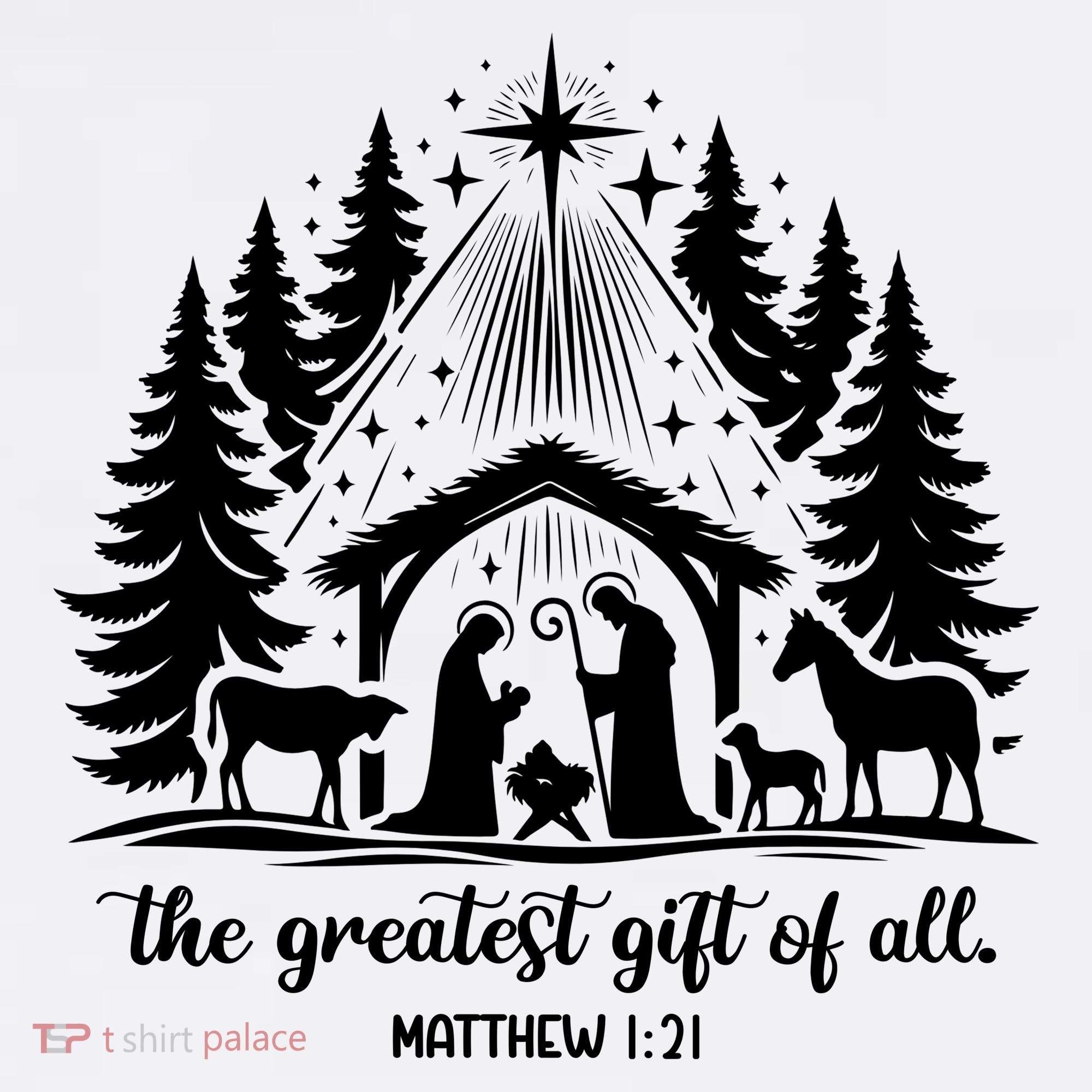 The Greatest Gift Of All Matthew 1:21 Christmas Women's Tank Top