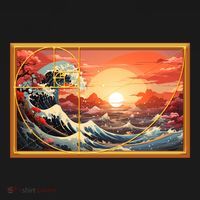 The Great Golden Ratio Wave Ornament thumb 1