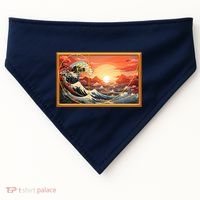 The Great Golden Ratio Wave USA-Made Doggie Bandana thumb 0