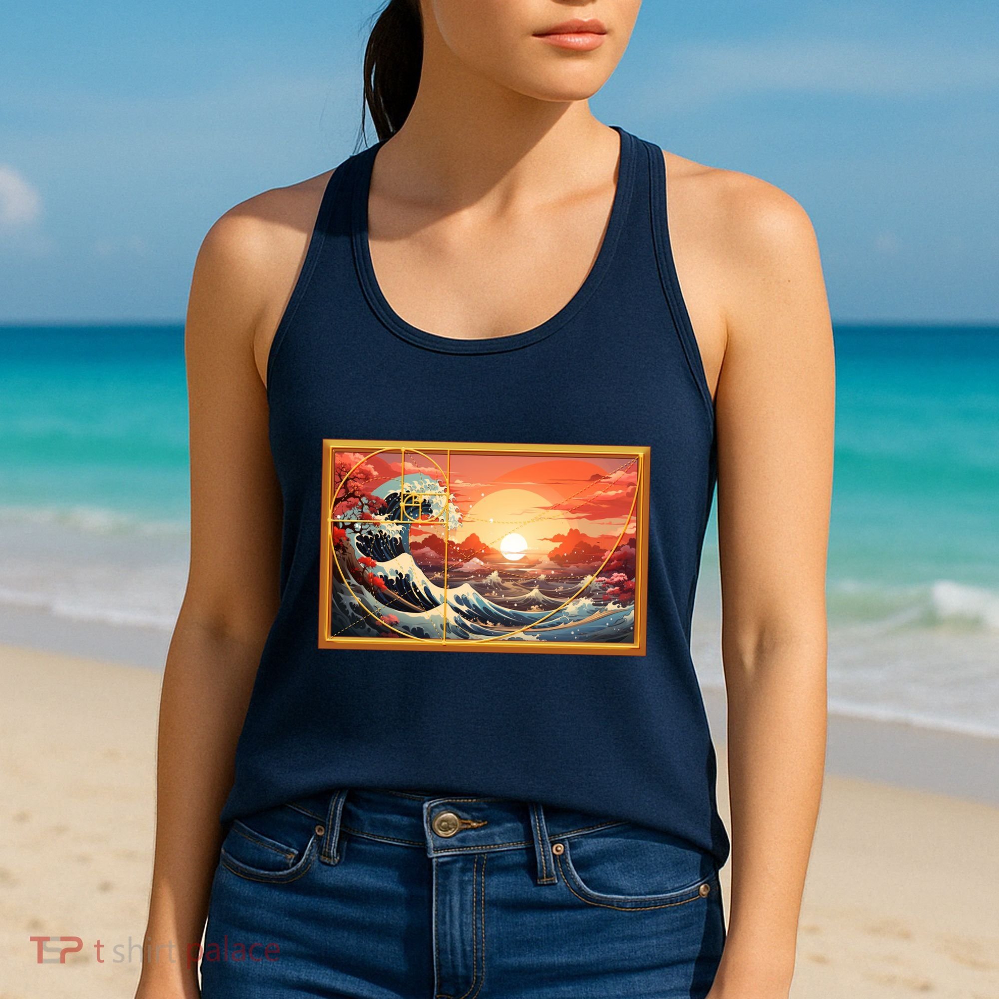 The Great Golden Ratio Wave Women's Tank Top