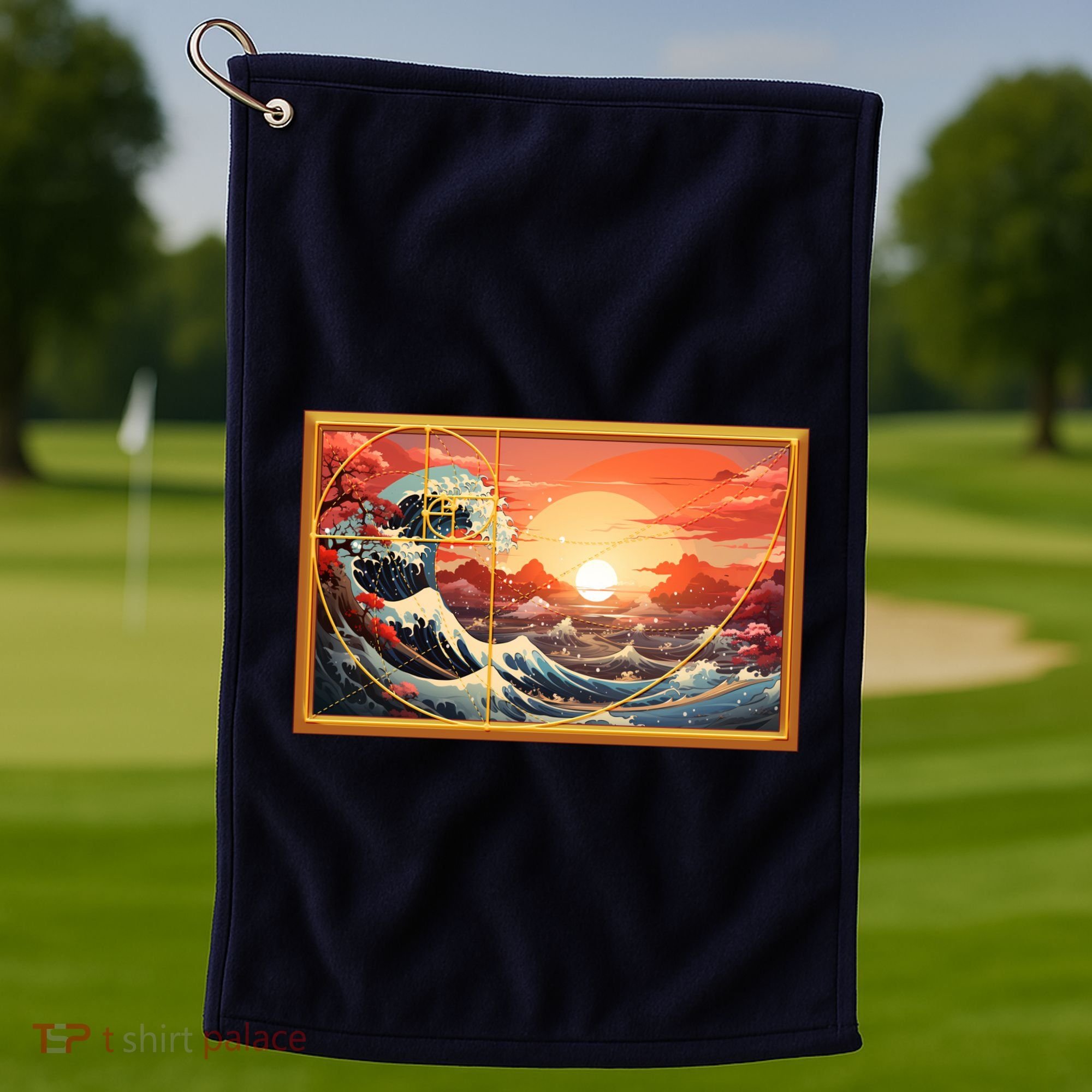 The Great Golden Ratio Wave Golf Towel