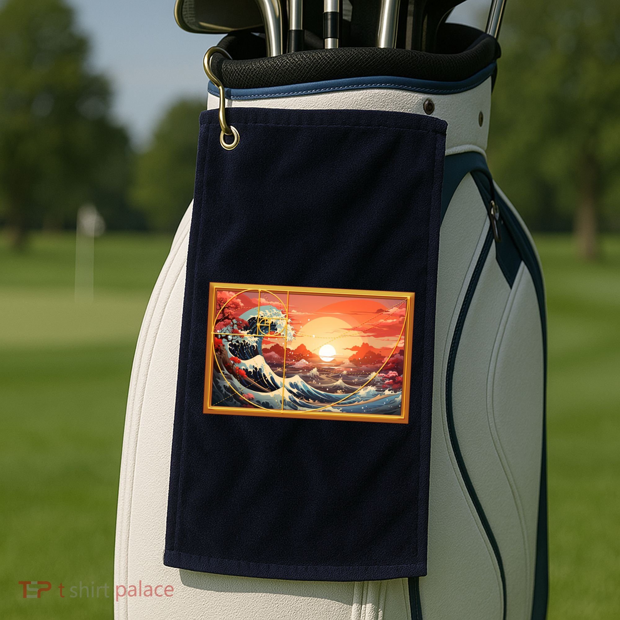 The Great Golden Ratio Wave Golf Towel