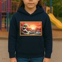 The Great Golden Ratio Wave Kids Hoodie thumb 3