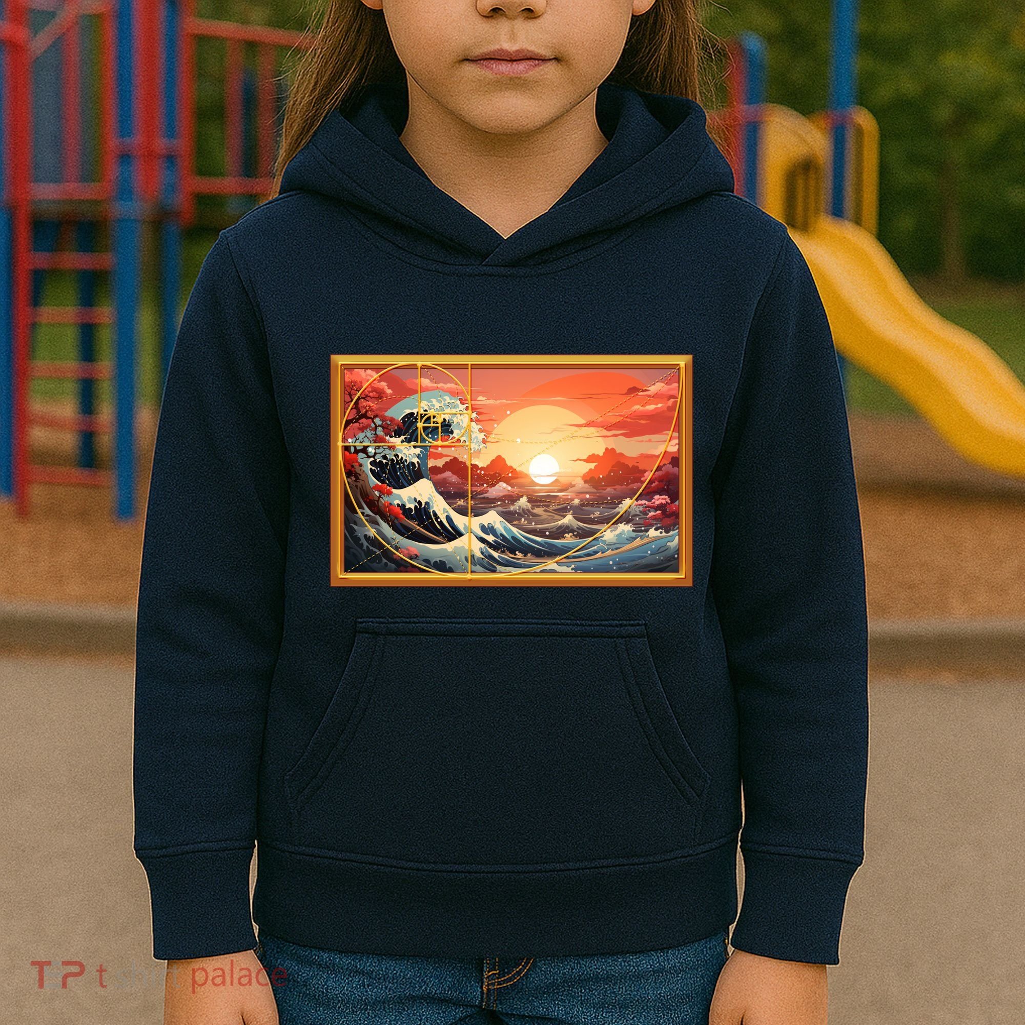 The Great Golden Ratio Wave Kids Hoodie