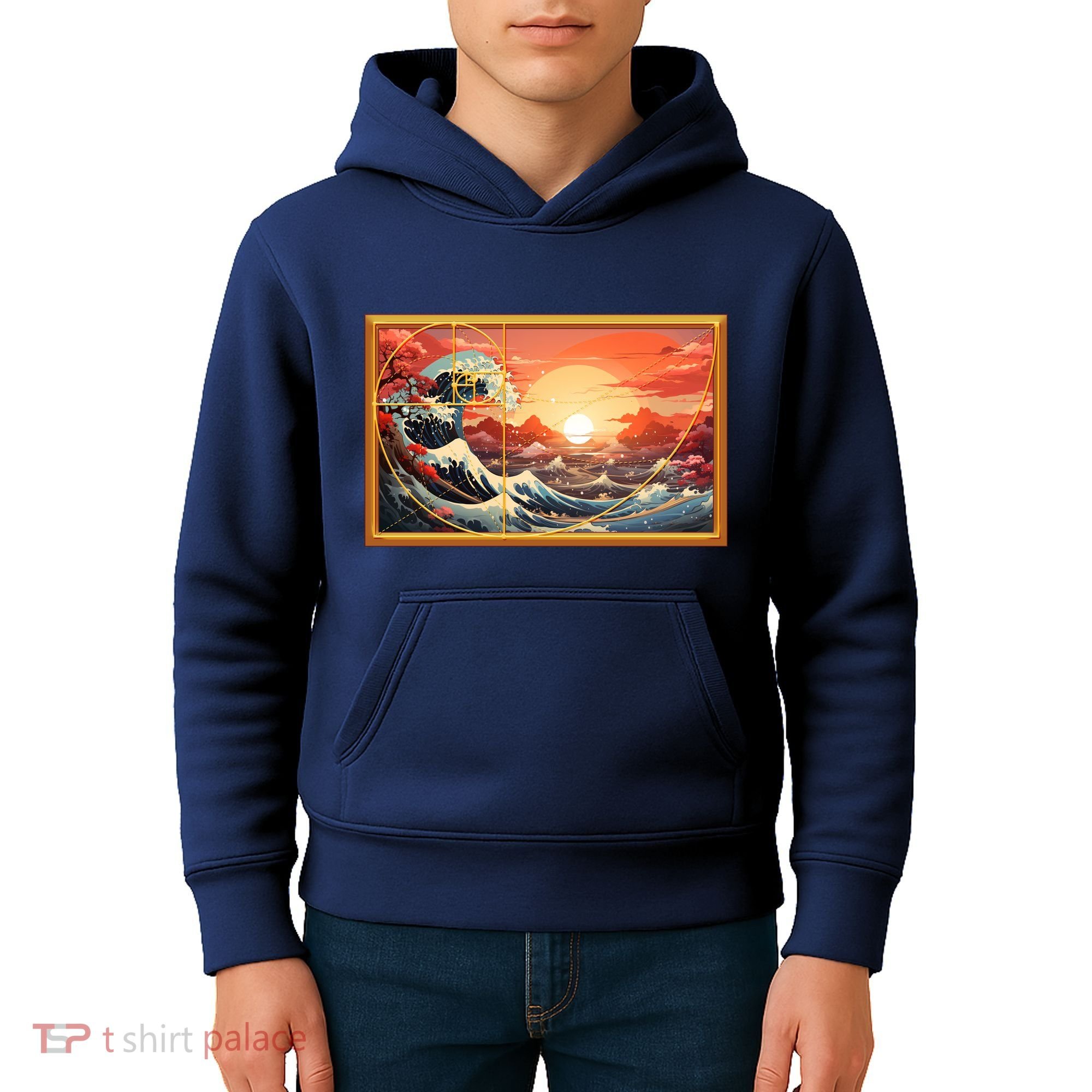 The Great Golden Ratio Wave Kids Hoodie