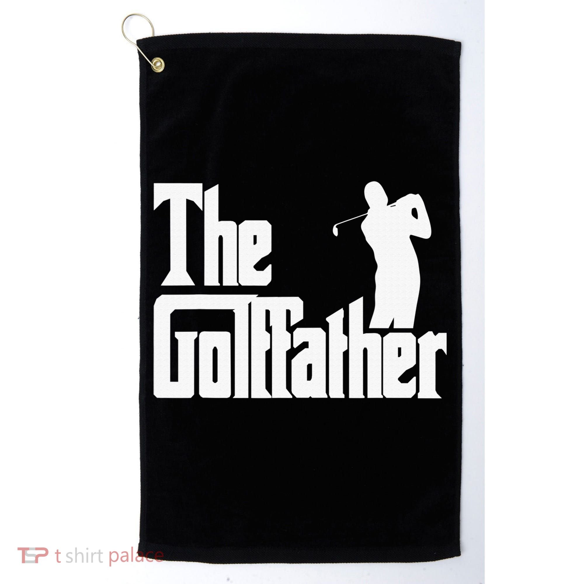 The Golffather Golf Father Funny Golfing Fathers Day Golf Towel
