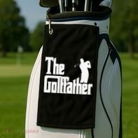The Golffather Golf Father Funny Golfing Fathers Day Golf Towel thumb 2