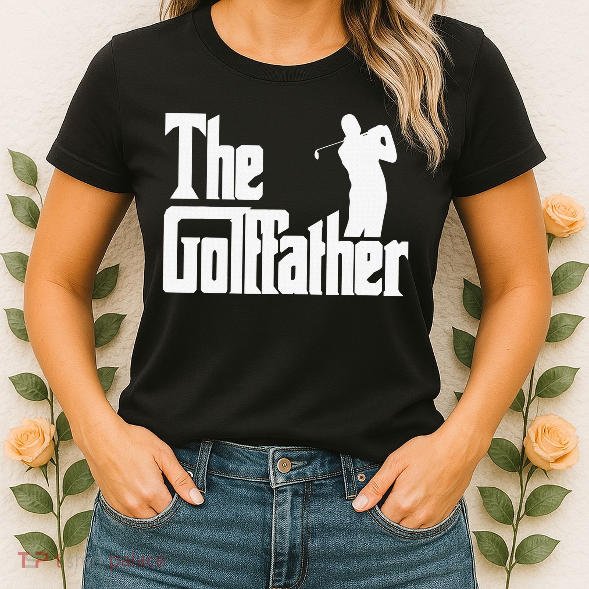 The Golffather Golf Father Funny Golfing Fathers Day Women's T-Shirt