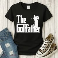 The Golffather Golf Father Funny Golfing Fathers Day Women's T-Shirt thumb 3