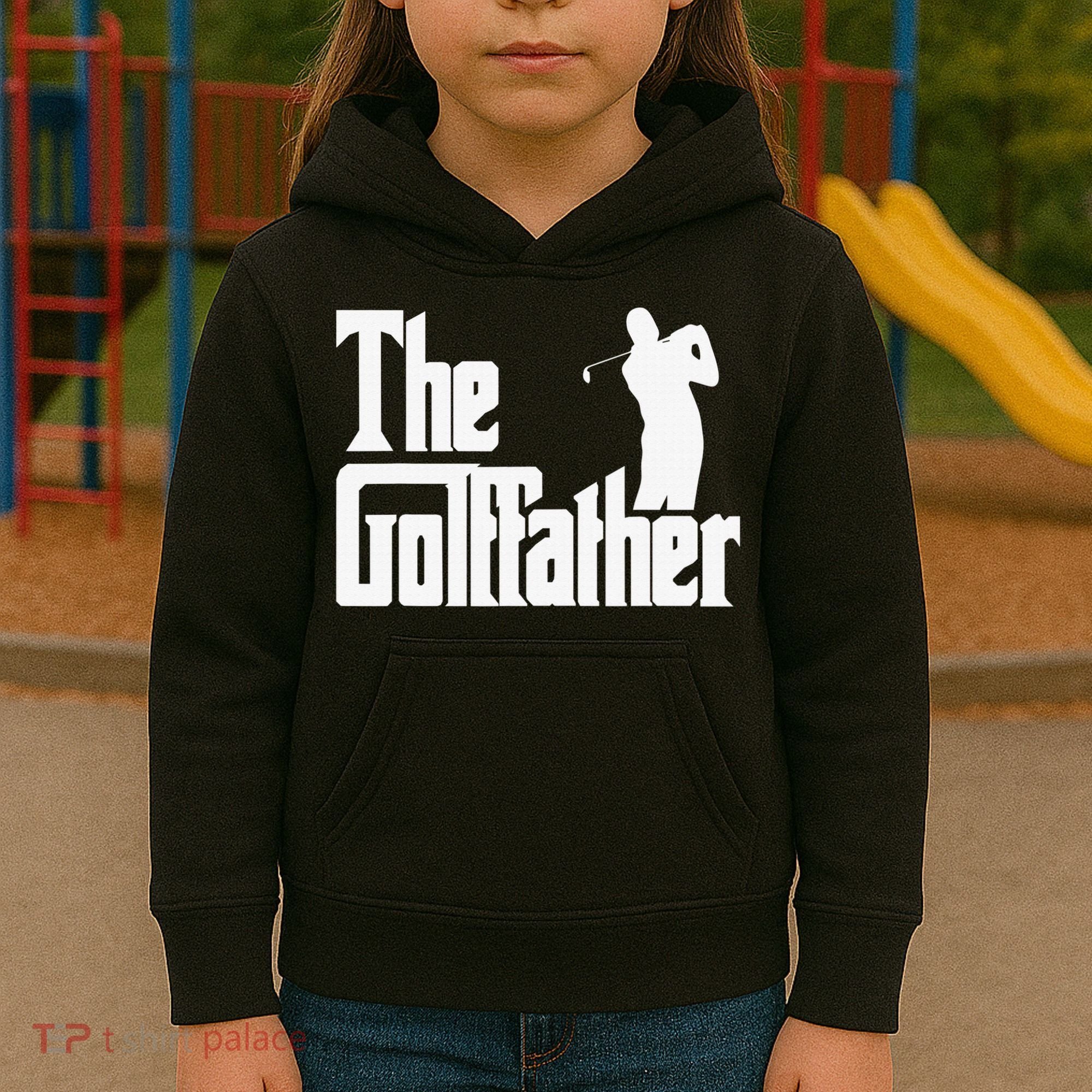 The Golffather Golf Father Funny Golfing Fathers Day Kids Hoodie