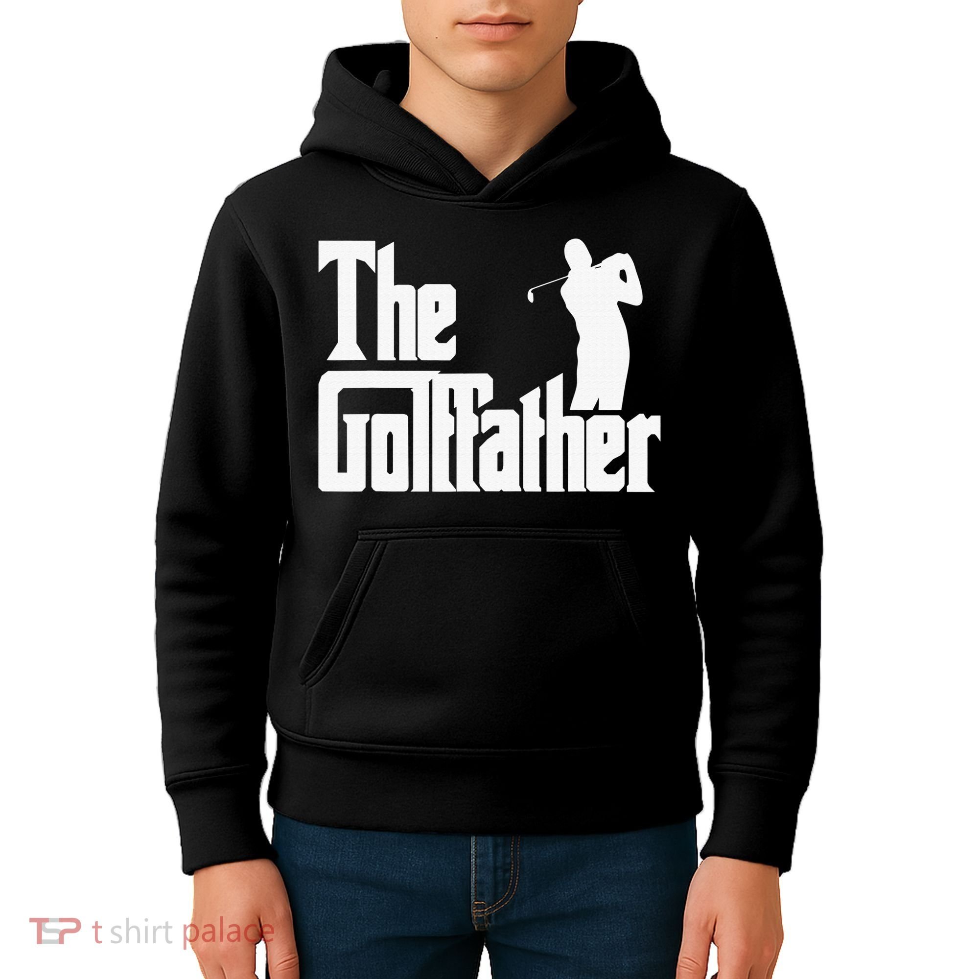 The Golffather Golf Father Funny Golfing Fathers Day Kids Hoodie