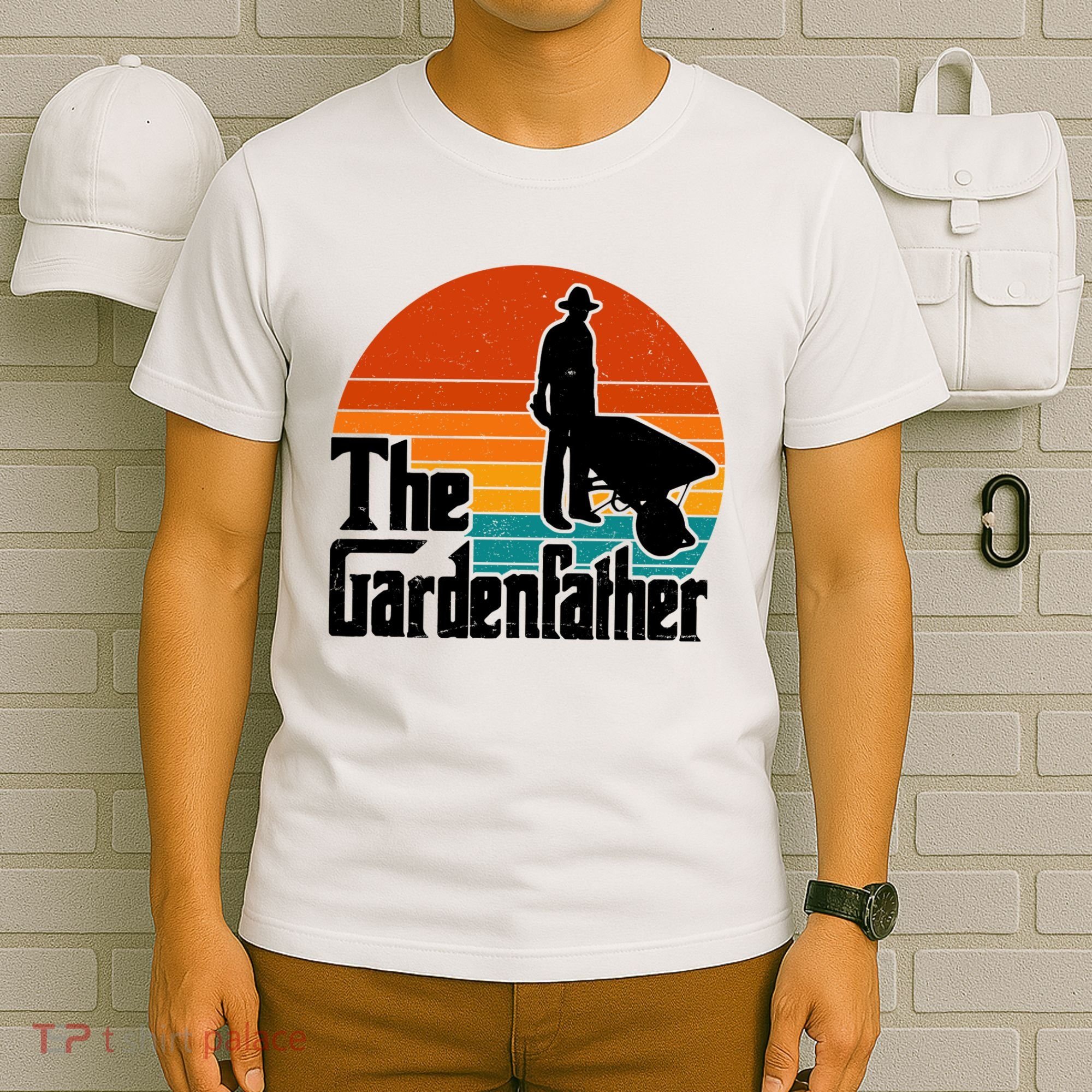 The Gardenfather Gardening Dad Gift Retro T-Shirt