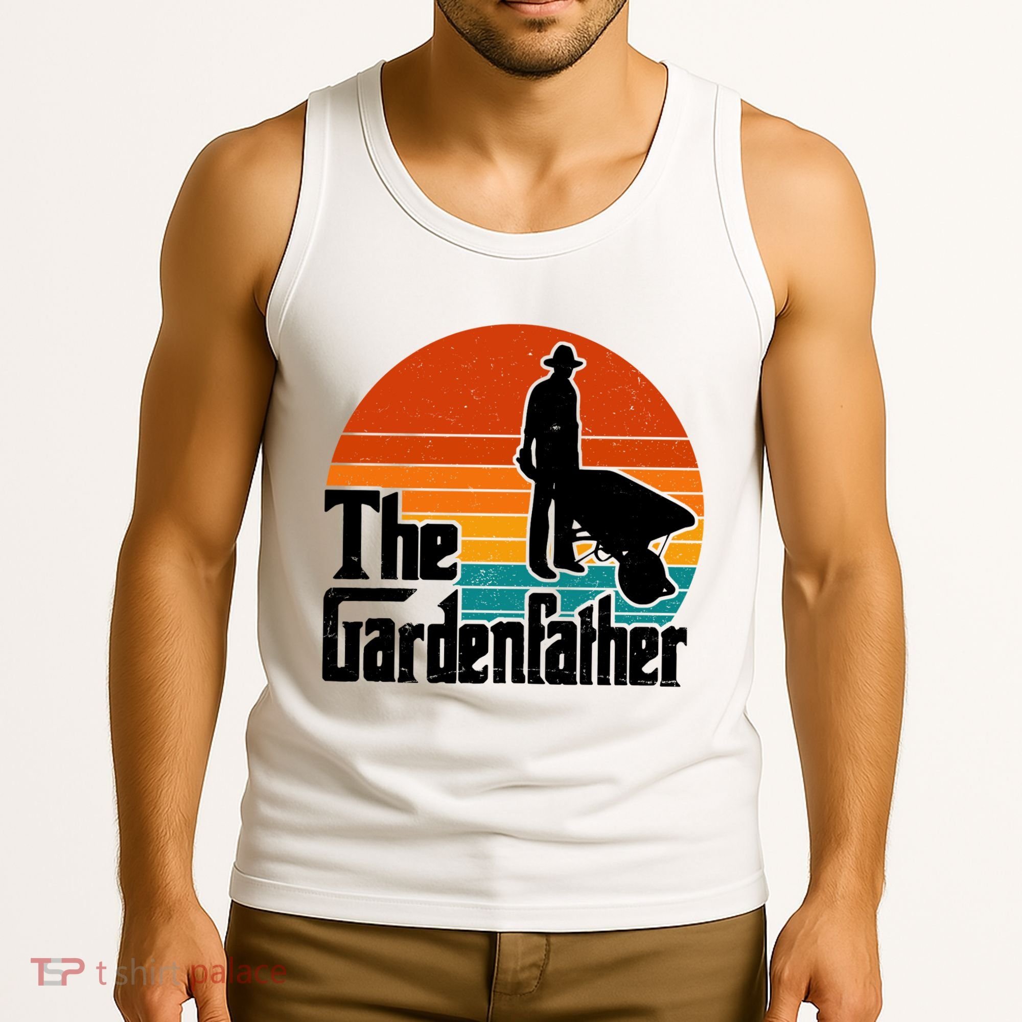 The Gardenfather Gardening Dad Gift Retro Tank Top