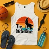 The Gardenfather Gardening Dad Gift Retro Tank Top thumb 4