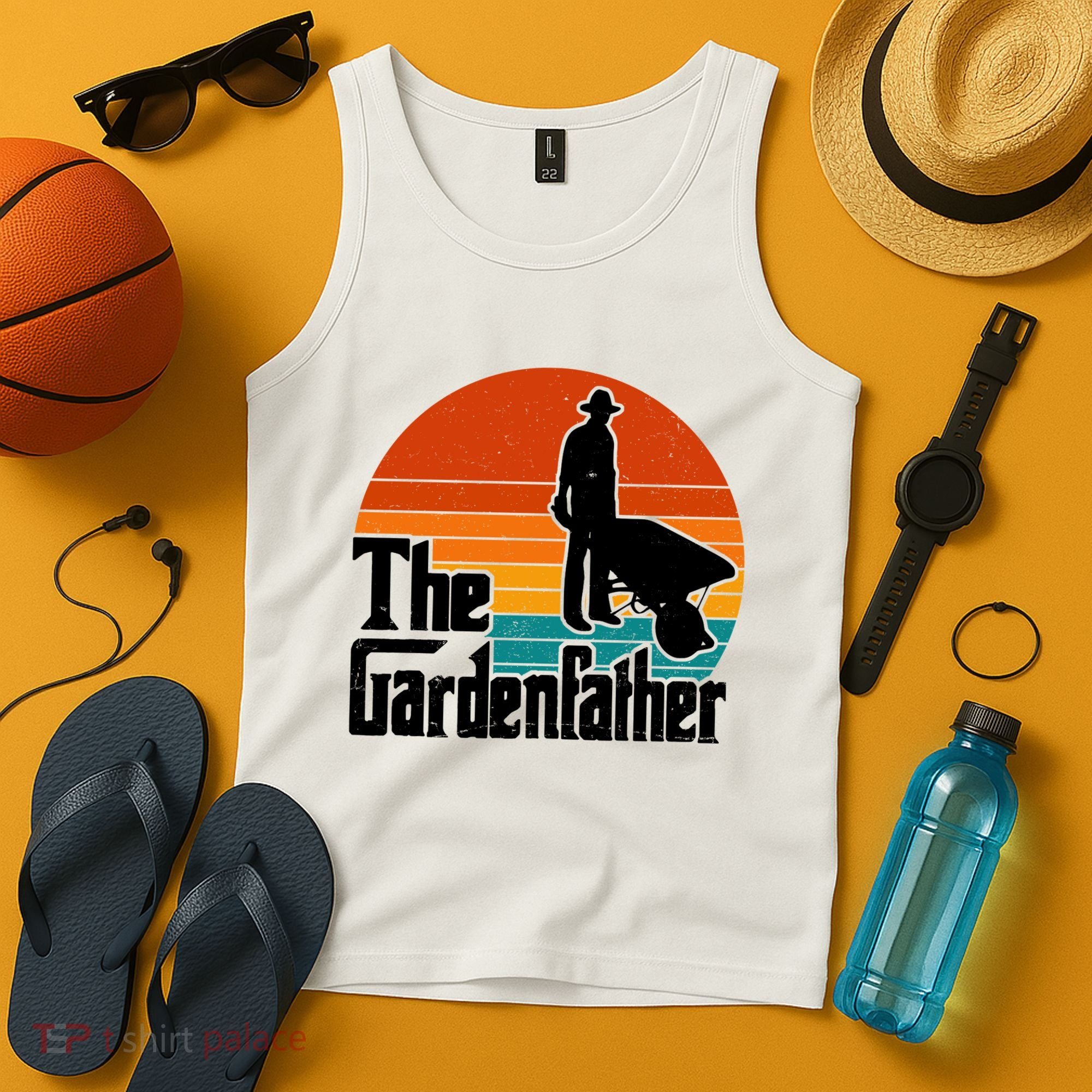 The Gardenfather Gardening Dad Gift Retro Tank Top
