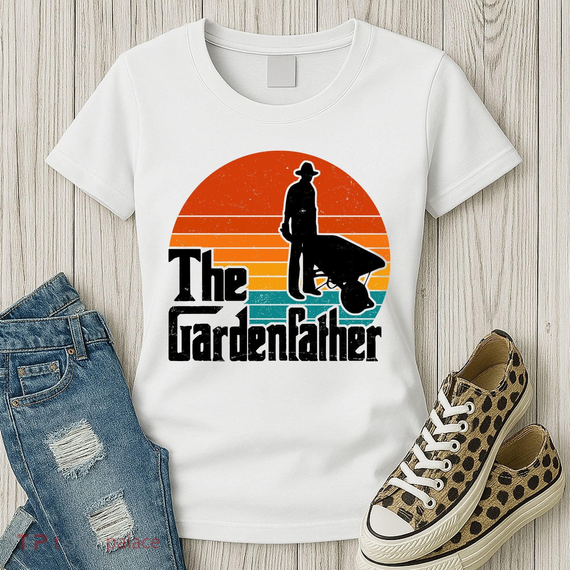 The Gardenfather Gardening Dad Gift Retro Women's T-Shirt