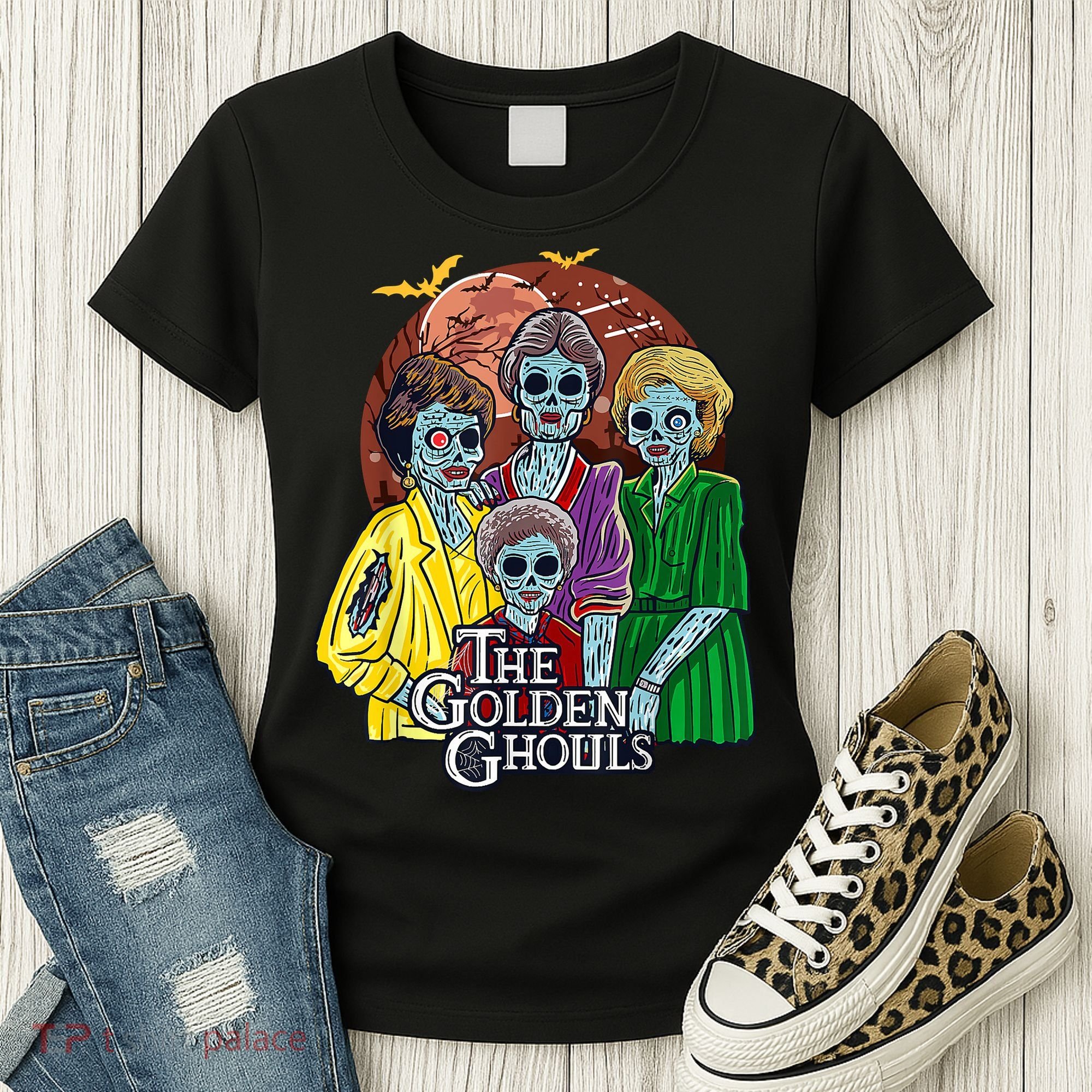 The Golden Ghouls Halloween Women's T-Shirt