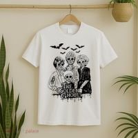 The Golden Ghouls Skeleton Bat Halloween Costumes T-Shirt thumb 2