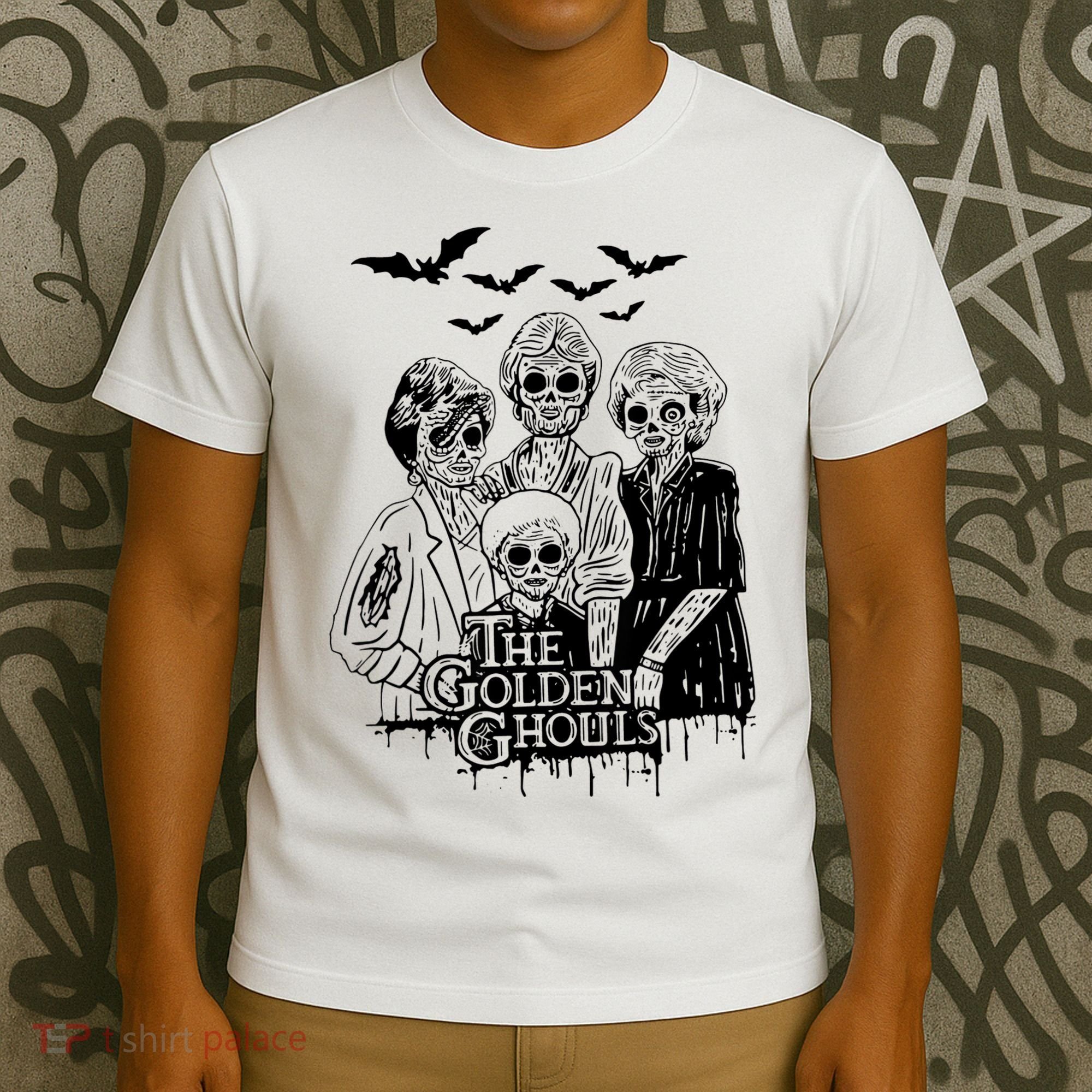 The Golden Ghouls Skeleton Bat Halloween Costumes T-Shirt