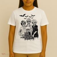 The Golden Ghouls Skeleton Bat Halloween Costumes T-Shirt thumb 4