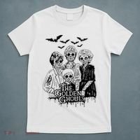 The Golden Ghouls Skeleton Bat Halloween Costumes T-Shirt thumb 5