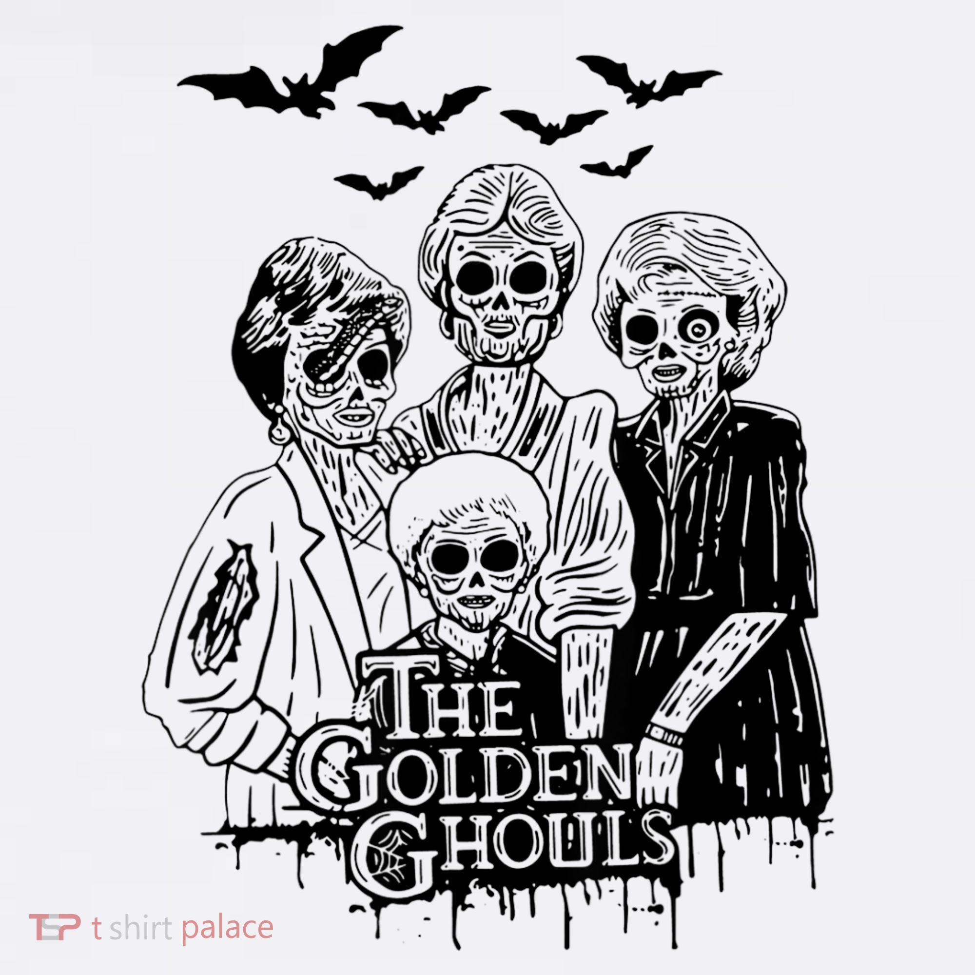 The Golden Ghouls Skeleton Bat Halloween Costumes Women's Hoodie