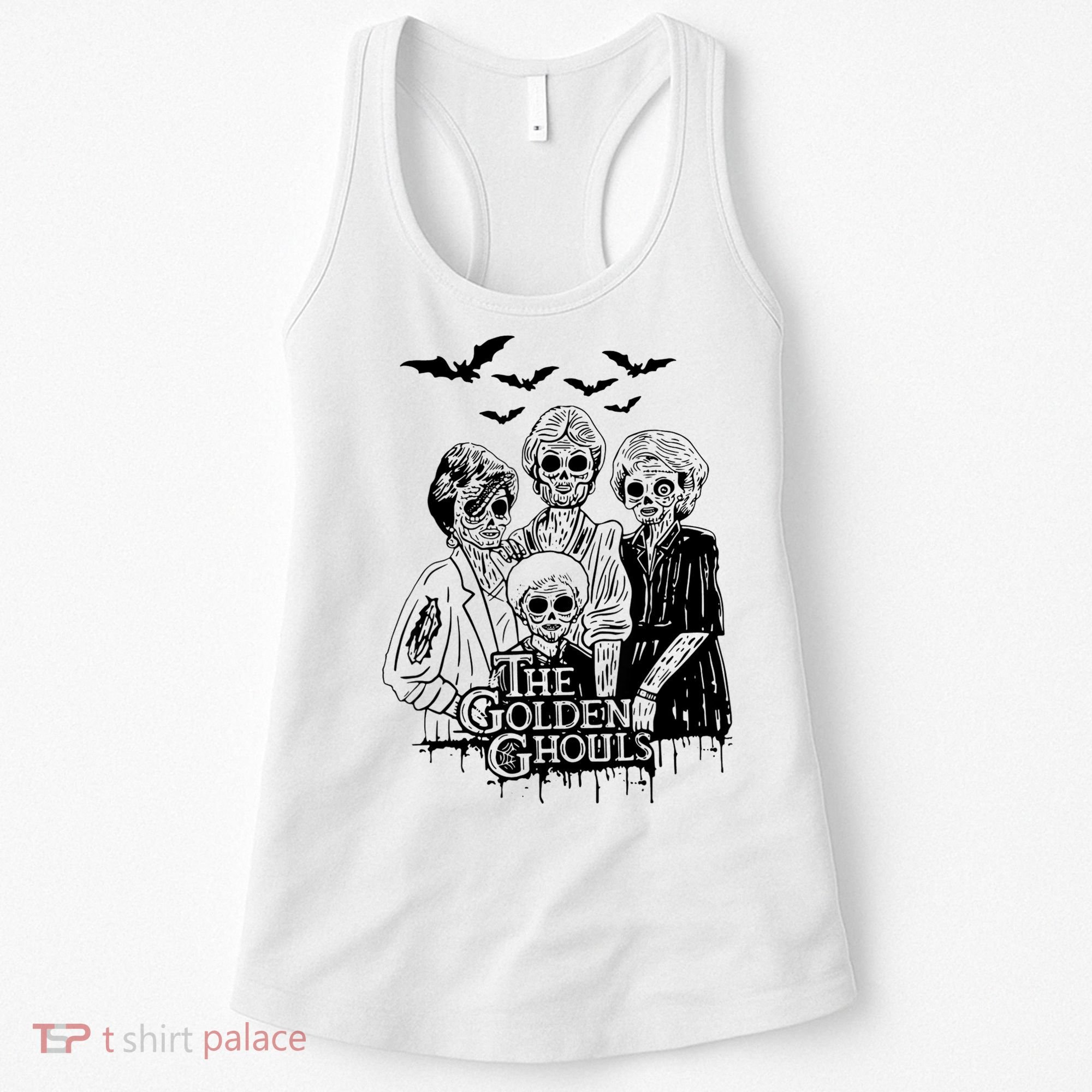 The Golden Ghouls Skeleton Bat Halloween Costumes Women's Tank Top