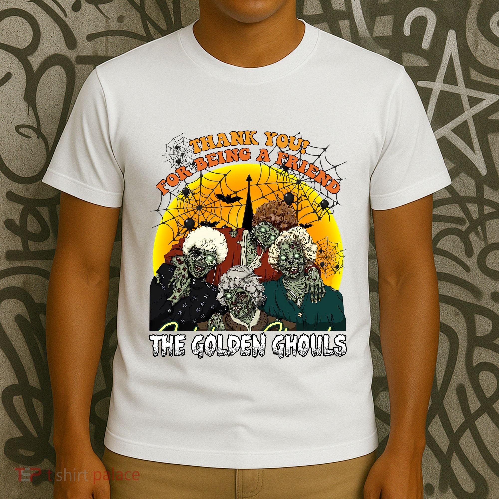 The Golden Ghouls Vintage Halloween Spooky Golden T-Shirt
