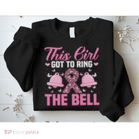 This Girl Got To Ring The Bell Breast Cancer Awareness Sweatshirt thumb 2