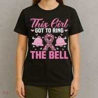 This Girl Got To Ring The Bell Breast Cancer Awareness T-Shirt thumb 4