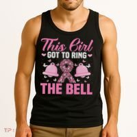 This Girl Got To Ring The Bell Breast Cancer Awareness Tank Top thumb 3