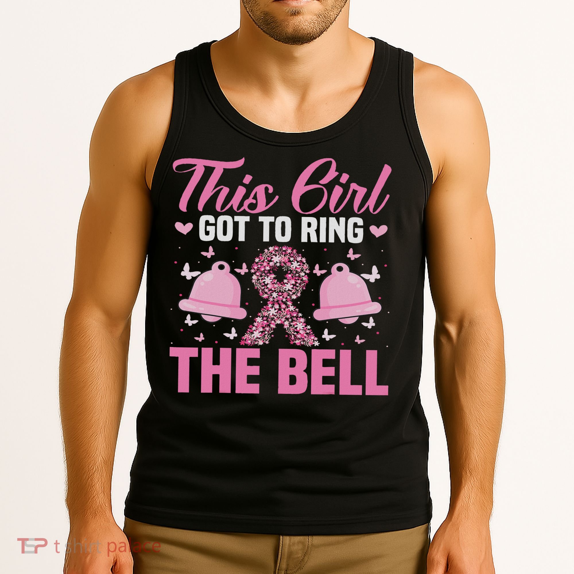 This Girl Got To Ring The Bell Breast Cancer Awareness Tank Top