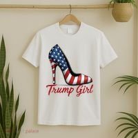 Trump Girl High Heel Stilettos American Flag Trump 2024 T-Shirt thumb 2