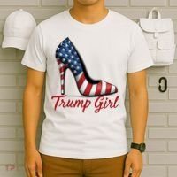 Trump Girl High Heel Stilettos American Flag Trump 2024 T-Shirt thumb 6