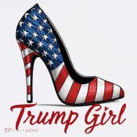 Trump Girl High Heel Stilettos American Flag Trump 2024 T-Shirt thumb 7