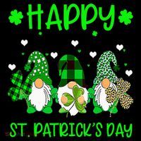 Three Gnomes Holding Shamrock Leopard Plaid St Patrick's Day Women's T-Shirt thumb 6