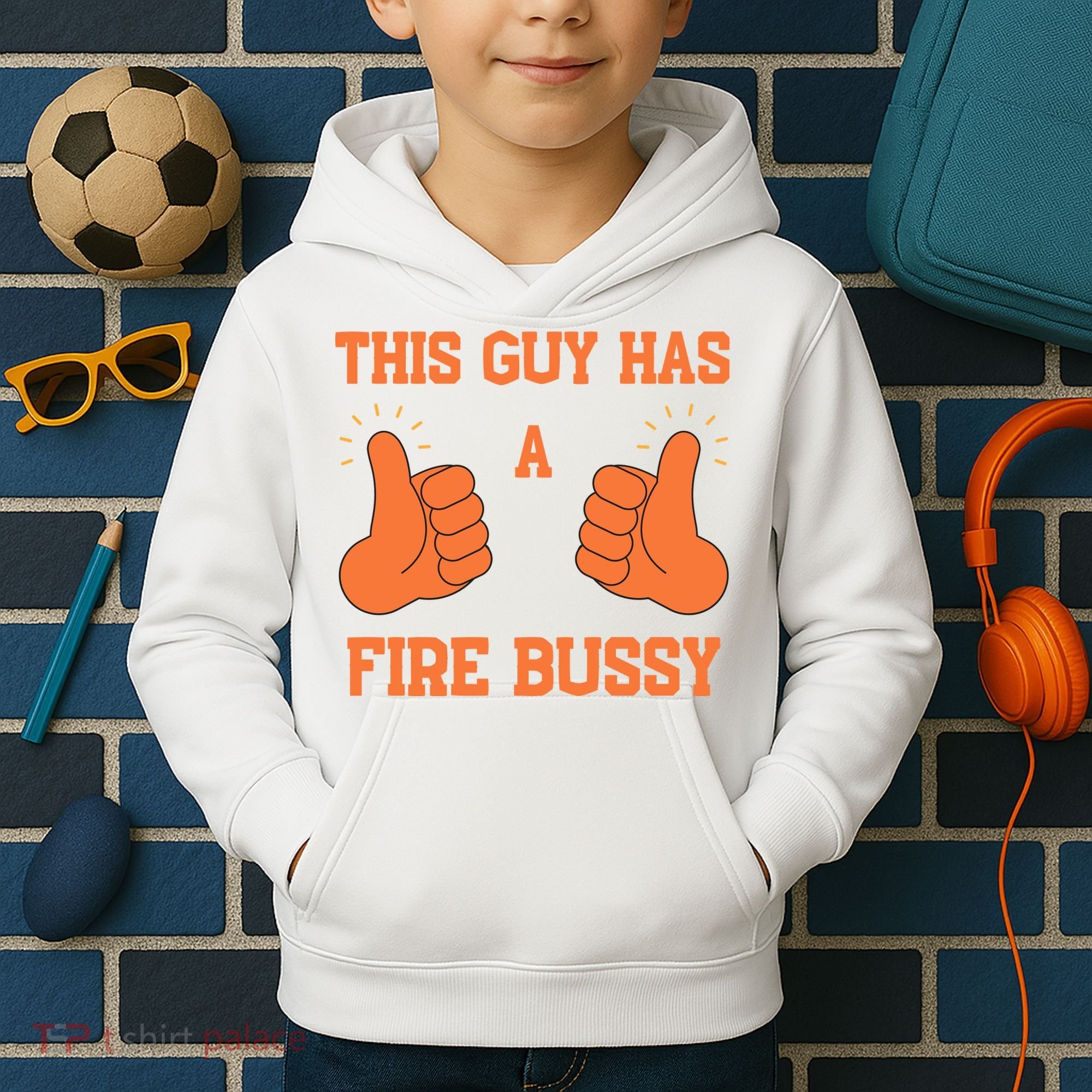 This Guy Has A Fire Bussy Kids Hoodie