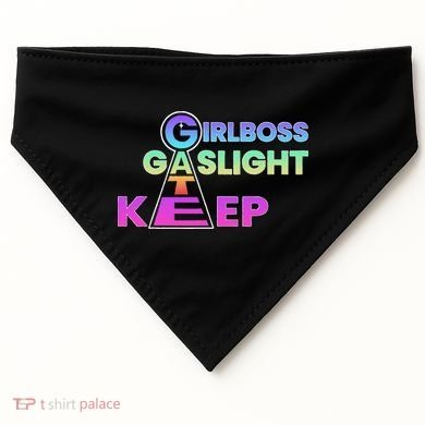 That Go Hard Girlboss Gaslight Gatekeep Trending USA-Made Doggie Bandana