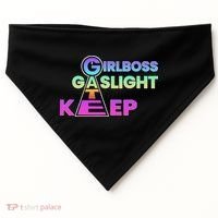 That Go Hard Girlboss Gaslight Gatekeep Trending USA-Made Doggie Bandana thumb 0