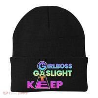 That Go Hard Girlboss Gaslight Gatekeep Trending Beanie thumb 0