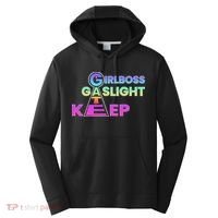 That Go Hard Girlboss Gaslight Gatekeep Trending Performance Fleece Hoodie thumb 0