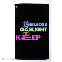 That Go Hard Girlboss Gaslight Gatekeep Trending Golf Towel thumb 0