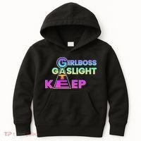 That Go Hard Girlboss Gaslight Gatekeep Trending Kids Hoodie thumb 0